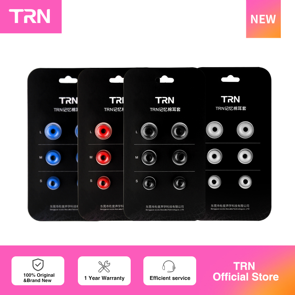 TRN 3 cặp (6 chiếc) miếng đệm  - đánh giá và giá Earphone Foam Tip